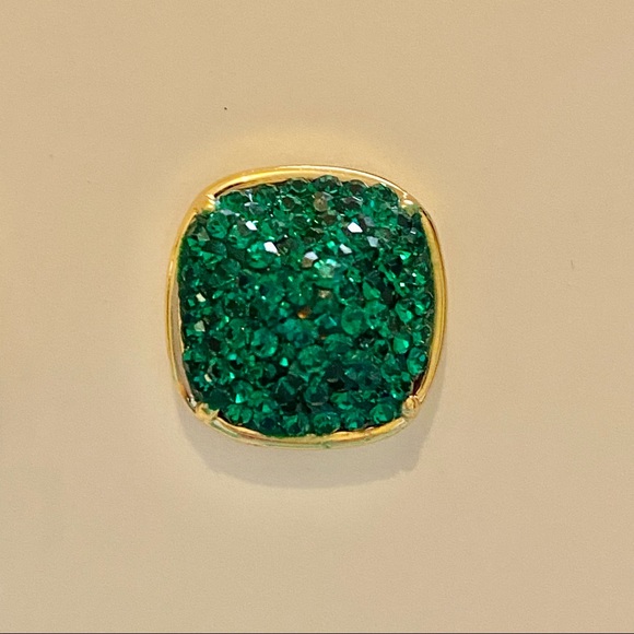 Kate Spade Pave Small Square Stud Emerald Earrings - Picture 9 of 9